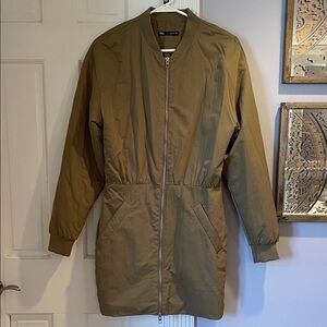 Zara Green Bomber Jacket